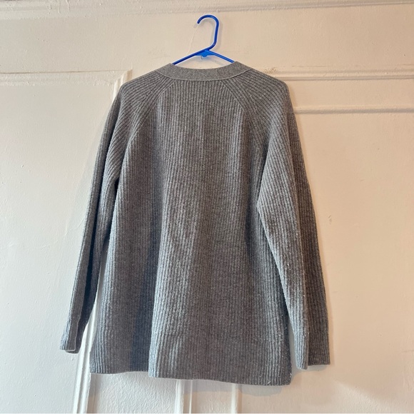 Madewell Lyle Henley Sweater size Medium Heather Grey - Picture 10 of 13